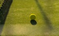 Tennis ball close to the nett Royalty Free Stock Photo