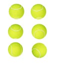 Tennis Ball Collections isolated on white background Royalty Free Stock Photo