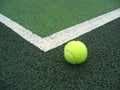 Tennis ball in court