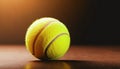 tennis ball on the dark background with copy space for text Royalty Free Stock Photo