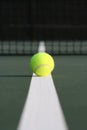 Tennis ball down the line Royalty Free Stock Photo