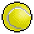 Tennis Ball Pixel Art Eight Bit Sports Game Icon Royalty Free Stock Photo