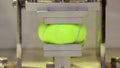 Tennis ball factory production durability test