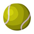 Tennis Ball Fitness and Sport Equipment Vector Illustration on White Background Royalty Free Stock Photo