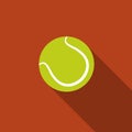 Tennis Ball flat icon vector illustration. Royalty Free Stock Photo