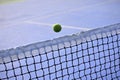 Tennis Ball over Net Royalty Free Stock Photo