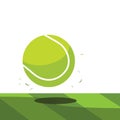 Tennis Ball on Grass Court