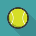 Tennis ball on a green field Royalty Free Stock Photo