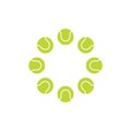 Tennis ball icon isolated on white background Royalty Free Stock Photo