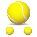 Tennis ball, icons in 3d Royalty Free Stock Photo