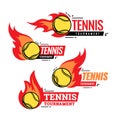 Tennis ball icons. Symbol or emblem. Royalty Free Stock Photo