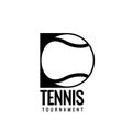 Tennis ball icons. Symbol or emblem. Royalty Free Stock Photo