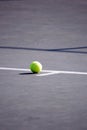 Tennis Ball Inside Baseline Royalty Free Stock Photo