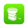 Tennis ball machine icon green Royalty Free Stock Photo