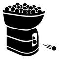 Tennis ball machine icon, simple black style