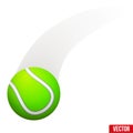 Vector illustration of moving tennis ball Royalty Free Stock Photo