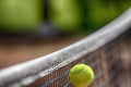 Tennis ball net Royalty Free Stock Photo