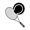 tennis ball racket sport pictogram