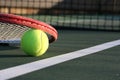 Tennis ball and Racquet