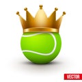 Tennis ball with royal crown