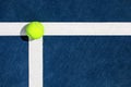 Tennis Ball on the Service Line Royalty Free Stock Photo