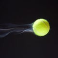 Tennis Ball Smoking Royalty Free Stock Photo