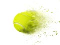 Tennis ball speed effect isolated on white Royalty Free Stock Photo