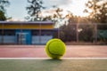 Tennis ball with sunlight