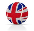 Tennis ball with the texture of the flag of Great Britain, tennis ball of United Kingdom, 3D illustration