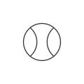 Tennis ball thin line icon. Linear vector symbol