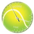 Tennis ball with time and score scales