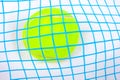 Tennis ball under a raquet Royalty Free Stock Photo