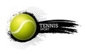 Tennis ball vector background illustration sport graphic ball icon on splash Royalty Free Stock Photo