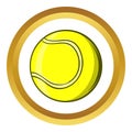 Tennis ball vector icon, cartoon style Royalty Free Stock Photo
