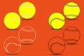 tennis ball vector illustration Royalty Free Stock Photo