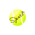 Tennis ball vector isolated illustration. Royalty Free Stock Photo