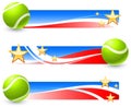 Tennis Balls with Patriotic U.S. Banner