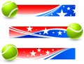 Tennis Balls with Patriotic U.S. Banner