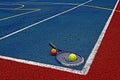 Tennis Balls & Racket-1 Royalty Free Stock Photo