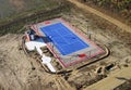 Tennis and baseketball court - Aerial Royalty Free Stock Photo