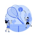 Tennis camp abstract concept vector illustration.