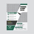 Tennis Camp Flyer  design very creative design Royalty Free Stock Photo
