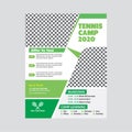 Tennis Camp Flyer  design very creative design Royalty Free Stock Photo