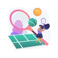 Tennis camp vector concept metaphor