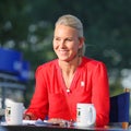 Tennis Channel commentator and former professional tennis player Rennae Stubbs during interview at US Open 2014