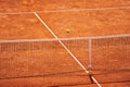 Tennis clay court with no people