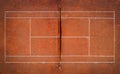 Tennis Clay Court. View from the bird`s flight. Aerial photography. Royalty Free Stock Photo