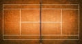Tennis Clay Court. View from the bird`s flight Royalty Free Stock Photo