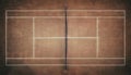 Tennis Clay Court. View from the bird`s flight. Royalty Free Stock Photo