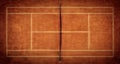 Tennis Clay Court. View from the birds flight